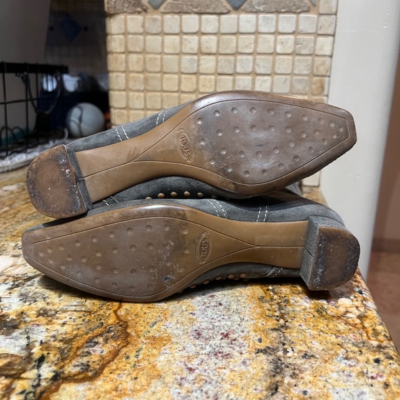 Tod’s vintage Birkin boots in Olive suede leather size 36.5 - Picture 8 of 12